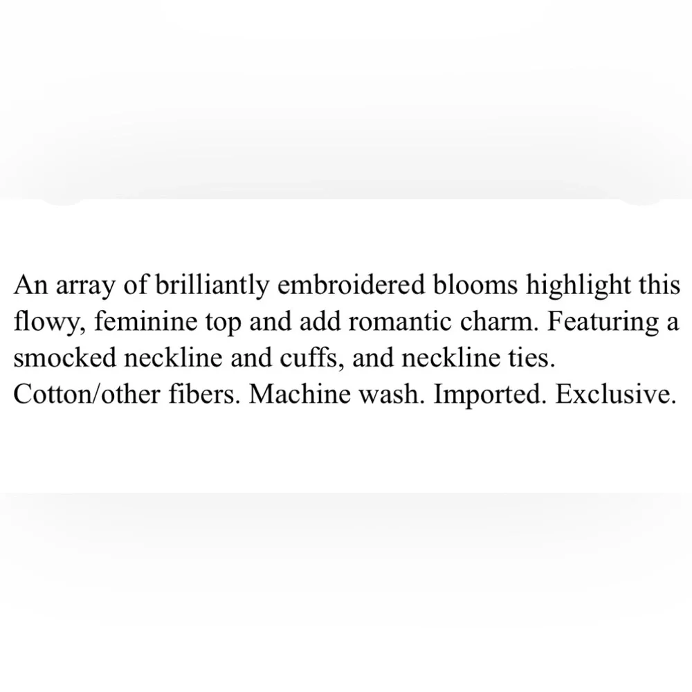 Sundance Cotton Embroidered Peasant Boho Floral Navy Boho Blouse Top Sz  Medium - Picture 17 of 17